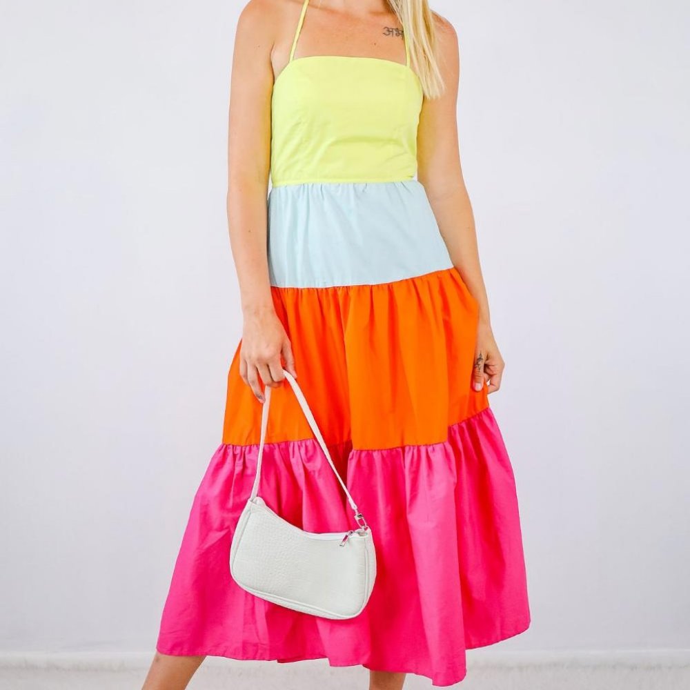 OH SO TROPICAL MIDI DRESS